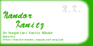 nandor kanitz business card